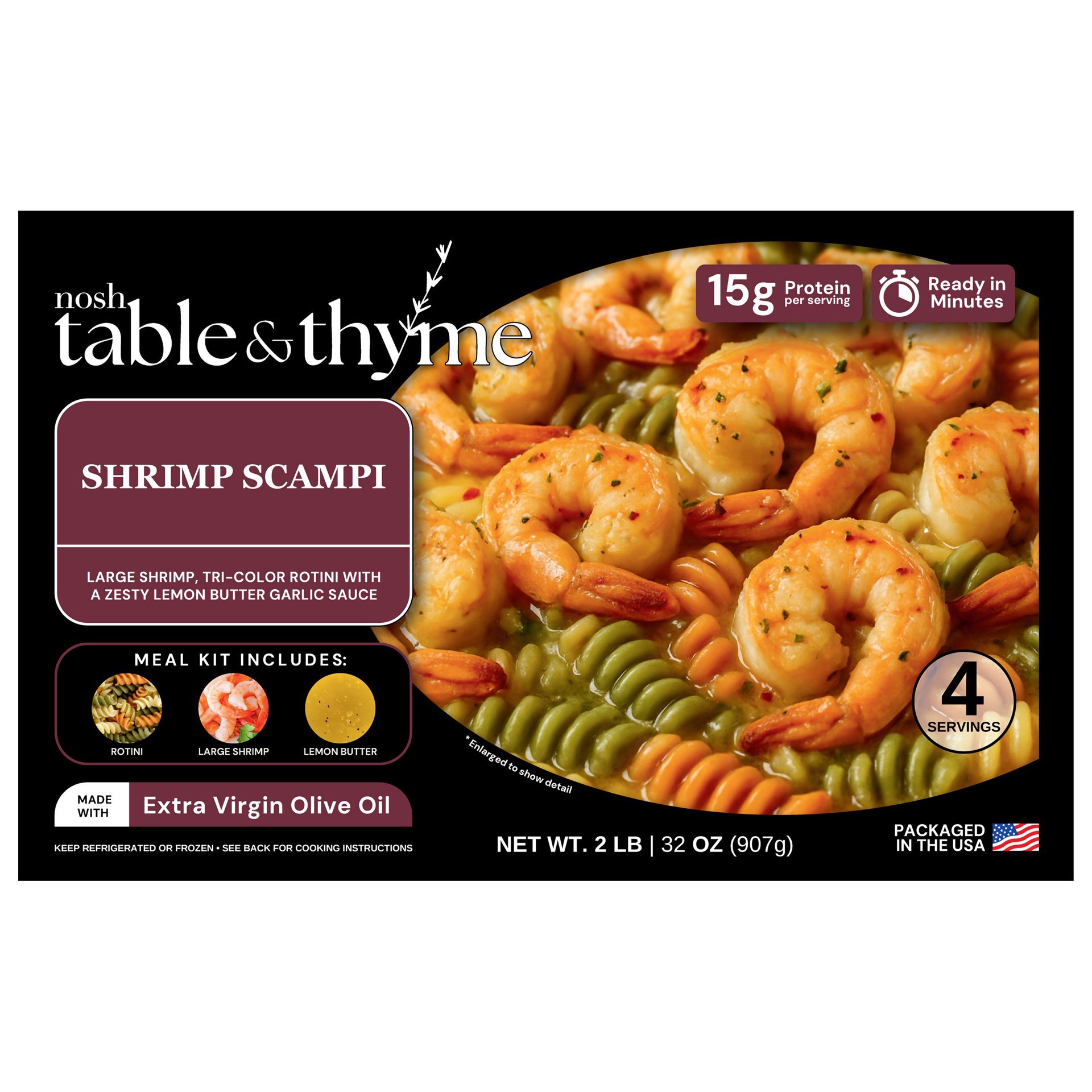 slide 1 of 1, Nosh Table & Thyme Shrimp Scampi Meal Kit, 32 oz
