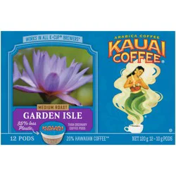 Kauai Coffee Garden Isle Medium Roast K-Cup Pods - 12 ct; 4.2 oz