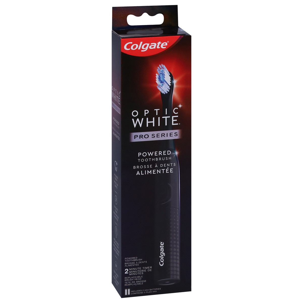 slide 4 of 9, Colgate Optic White Powered Pro Series Toothbrush 1 ea, 1 ct