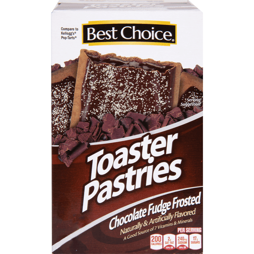 slide 1 of 1, Best Choice Frosted Chocolate Toaster Pastries, 8 ct