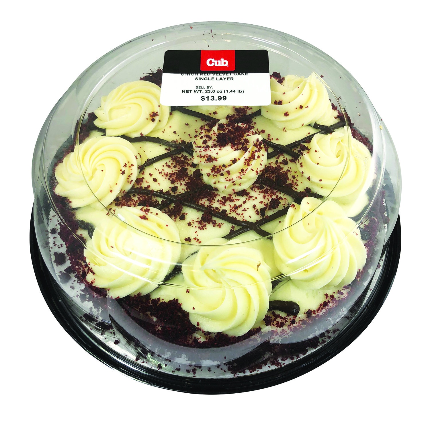 slide 1 of 1, Cub Single Layer Red Velvet Cake, 23 Ounce, 23 oz
