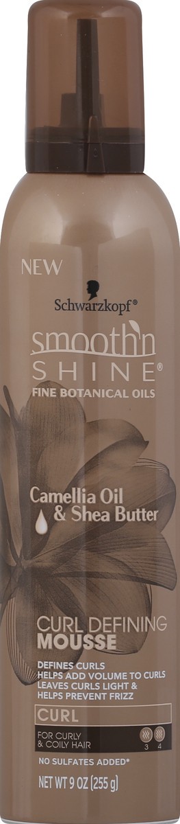 slide 5 of 7, Schwarzkopf Smooth'N Shine Curl Defining Mousse Camelia Oil & Shea Butter, 9 oz