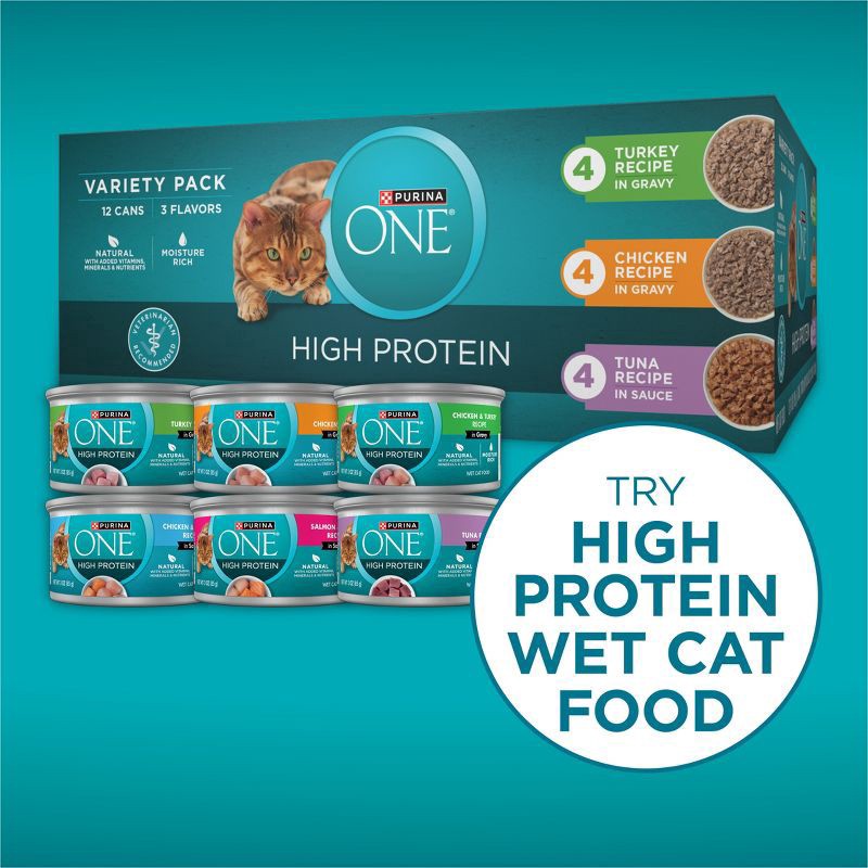 slide 3 of 4, Purina ONE High Protein Salmon and Fish Flavor Dry Cat Food - 7lbs, 7 lb