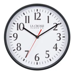 La Crosse Clock Company 8 Inch Basicis Analogy Wall Clock - Black