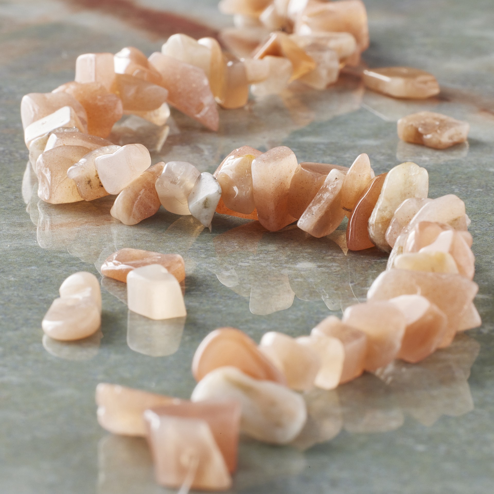 slide 3 of 3, Natural Pink Sunstone Chip Beads By Bead Landing, 4mm-10mm