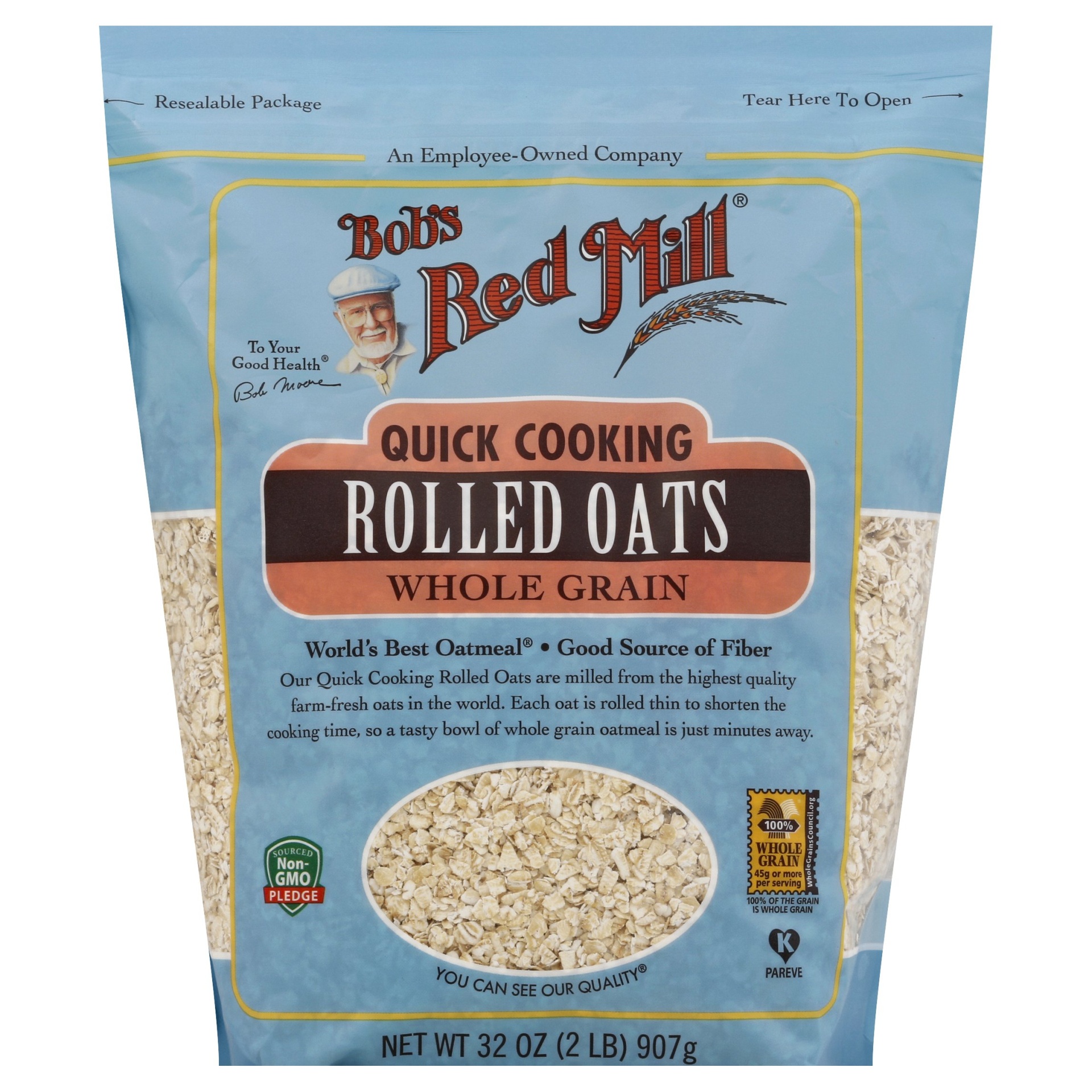 slide 1 of 1, Bob's Red Mill Quick Cooking Rolled Oats, 32 oz