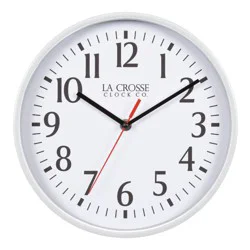 La Crosse Clock Company 8 Inch Basicis Analogy Wall Clock - White