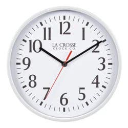La Crosse Clock Company 8 Inch Basicis Analogy Wall Clock - White
