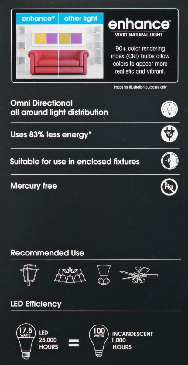 slide 4 of 11, Feit Electric Enhance 17.5 Watts LED Daylight Bulb 1 ea, 1 ct