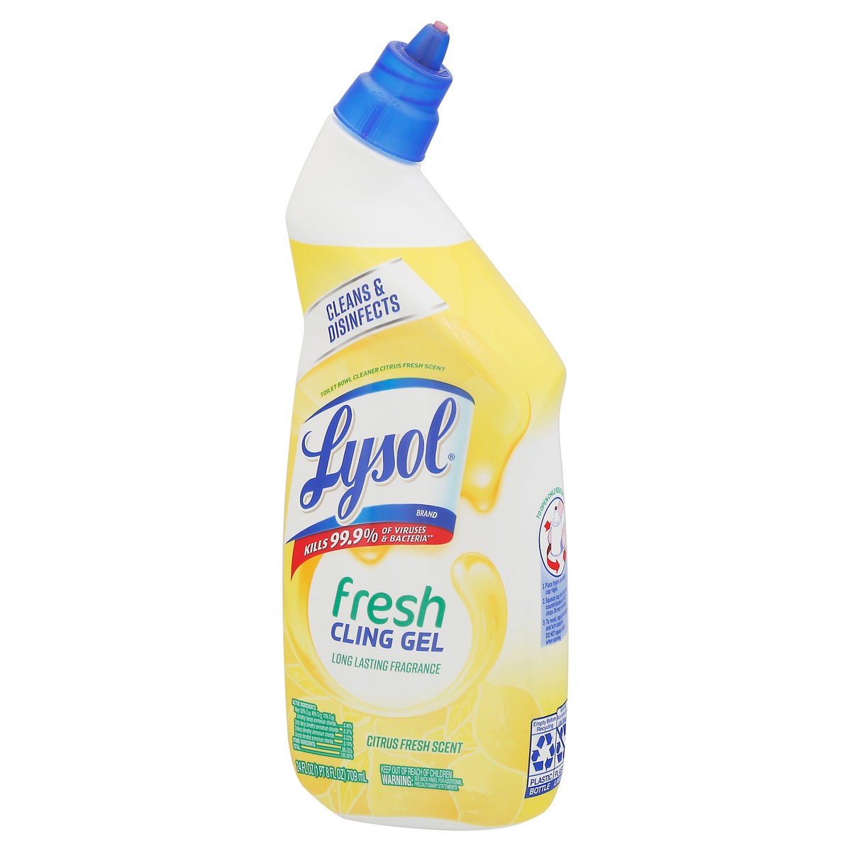 slide 3 of 9, Lysol Toilet Bowl Cleaner, Fresh Citrus Fresh Scent, 24oz, 24 oz