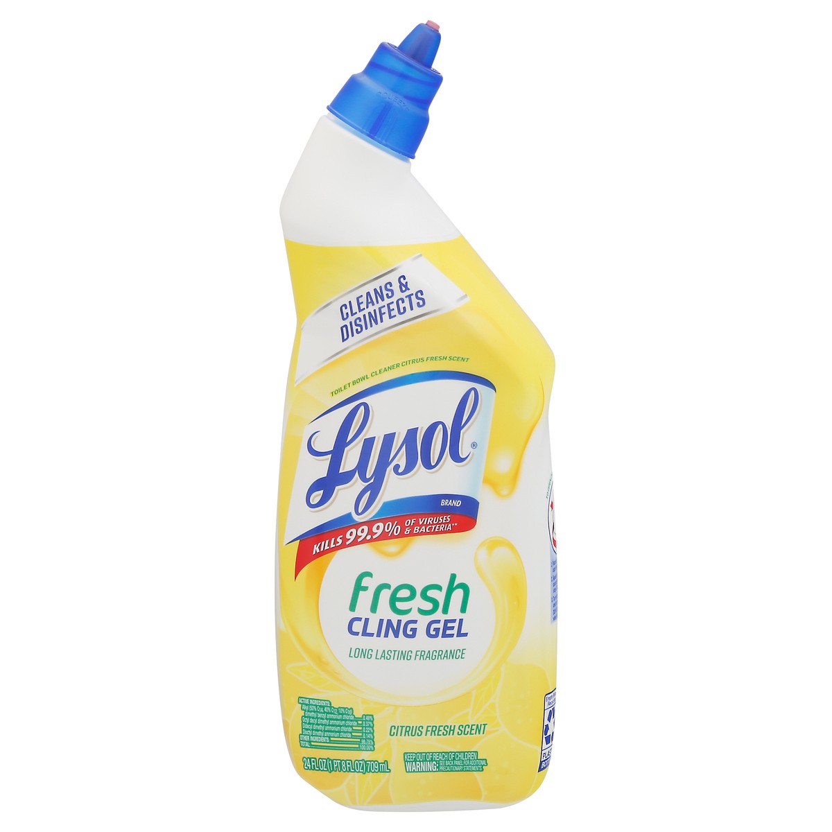 slide 1 of 9, Lysol Toilet Bowl Cleaner, Fresh Citrus Fresh Scent, 24oz, 24 oz