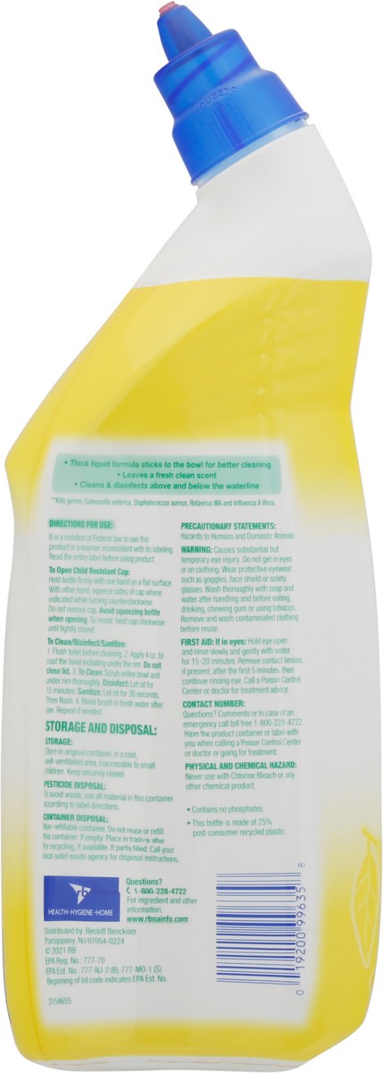 slide 5 of 9, Lysol Toilet Bowl Cleaner, Fresh Citrus Fresh Scent, 24oz, 24 oz