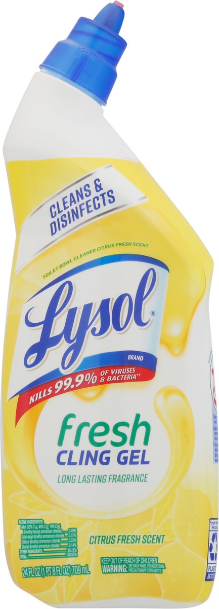 slide 6 of 9, Lysol Toilet Bowl Cleaner, Fresh Citrus Fresh Scent, 24oz, 24 oz