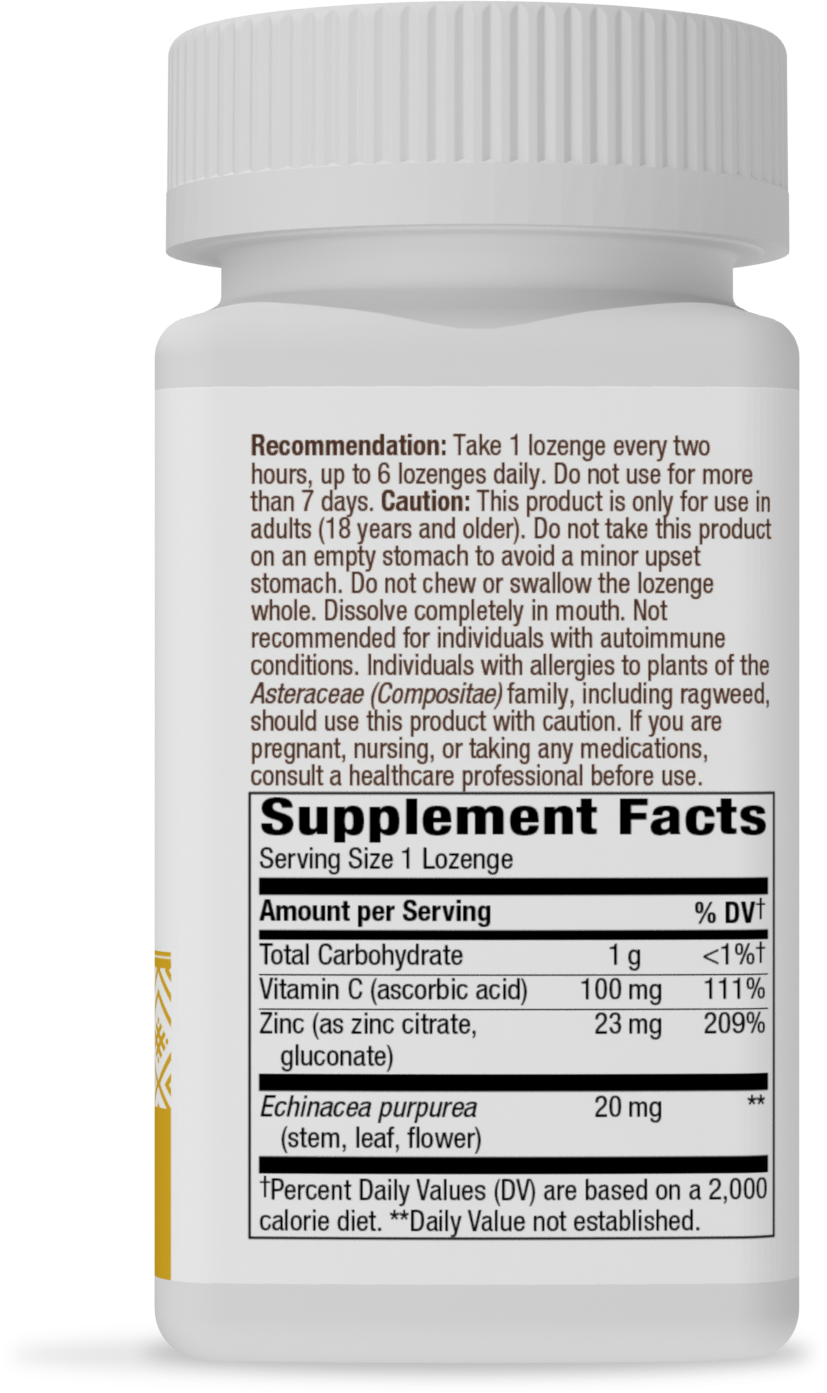 slide 5 of 5, Nature's Way Immune System Support Wild Berry Flavored Zinc Lozenges 60 Vegan Capsules, 60 fl oz