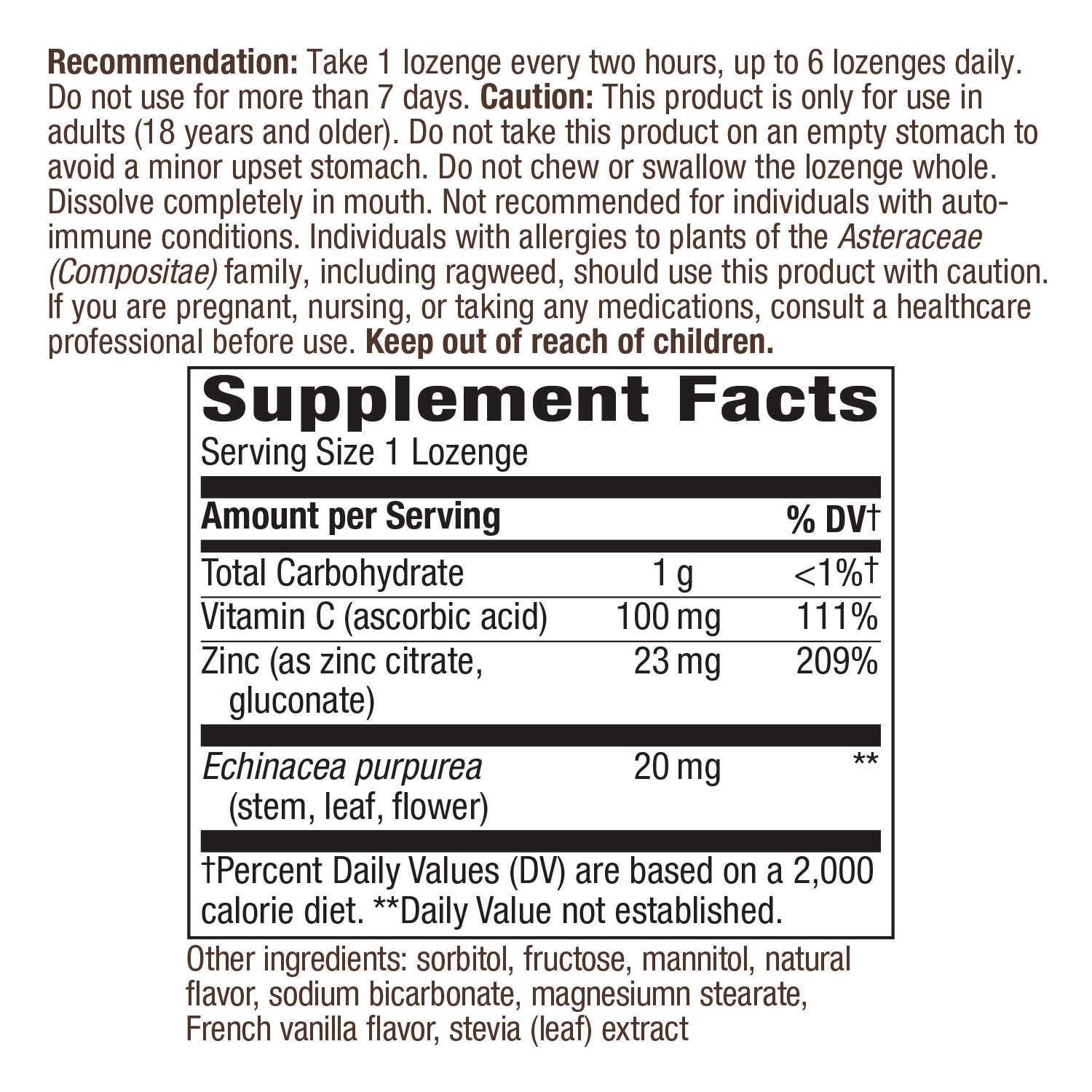 slide 2 of 5, Nature's Way Immune System Support Wild Berry Flavored Zinc Lozenges 60 Vegan Capsules, 60 fl oz