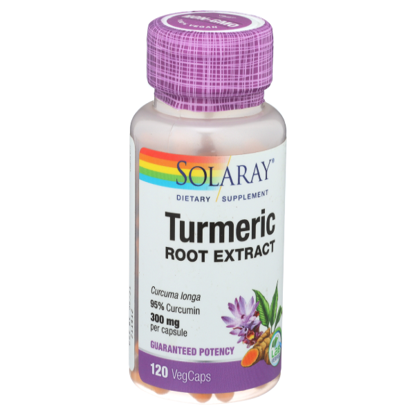 slide 1 of 1, Solaray Guaranteed Potency Turmeric Root Extract Capsule, 1 ct