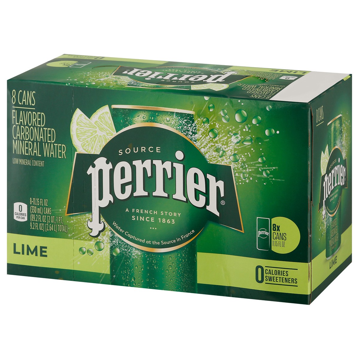 slide 7 of 9, Perrier Lime Flavored Sparkling Water Cans - 89.2 oz, 89.2 oz