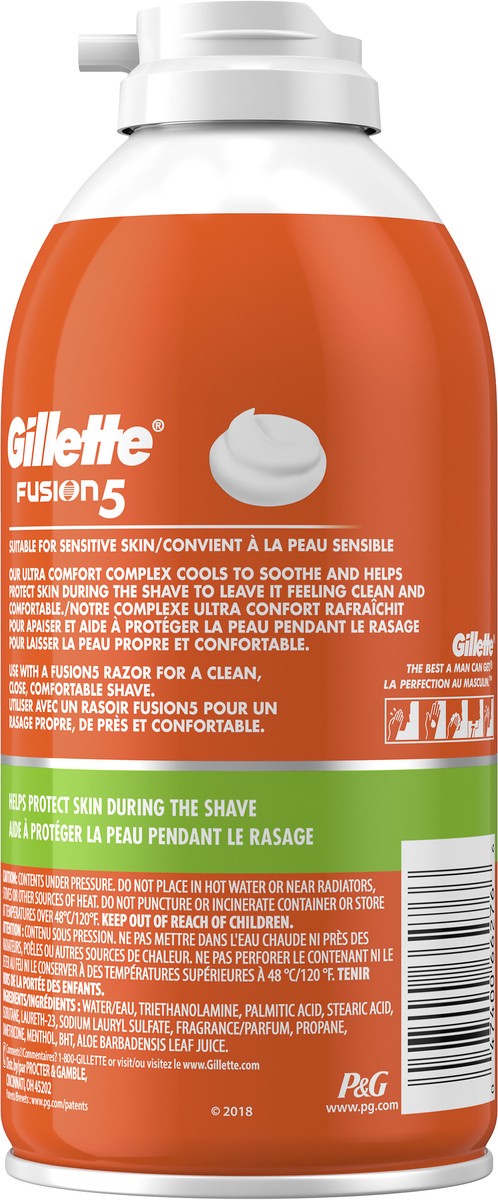 slide 2 of 3, Fusion5 Ultra Sensitive Shave Foam, 311 g