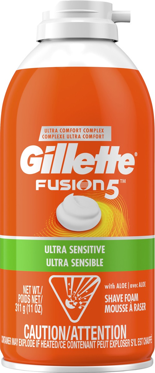 slide 3 of 3, Fusion5 Ultra Sensitive Shave Foam, 311 g