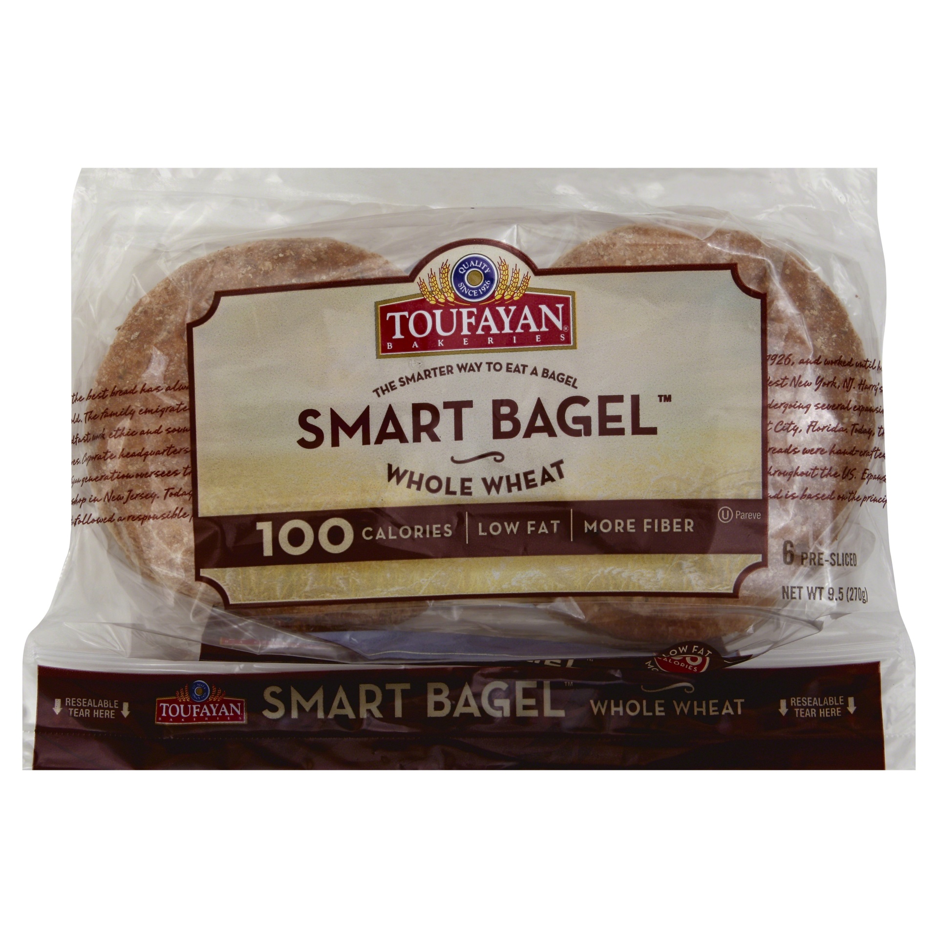 slide 1 of 5, Toufayan Smart Bagel 6 ea, 6 ct