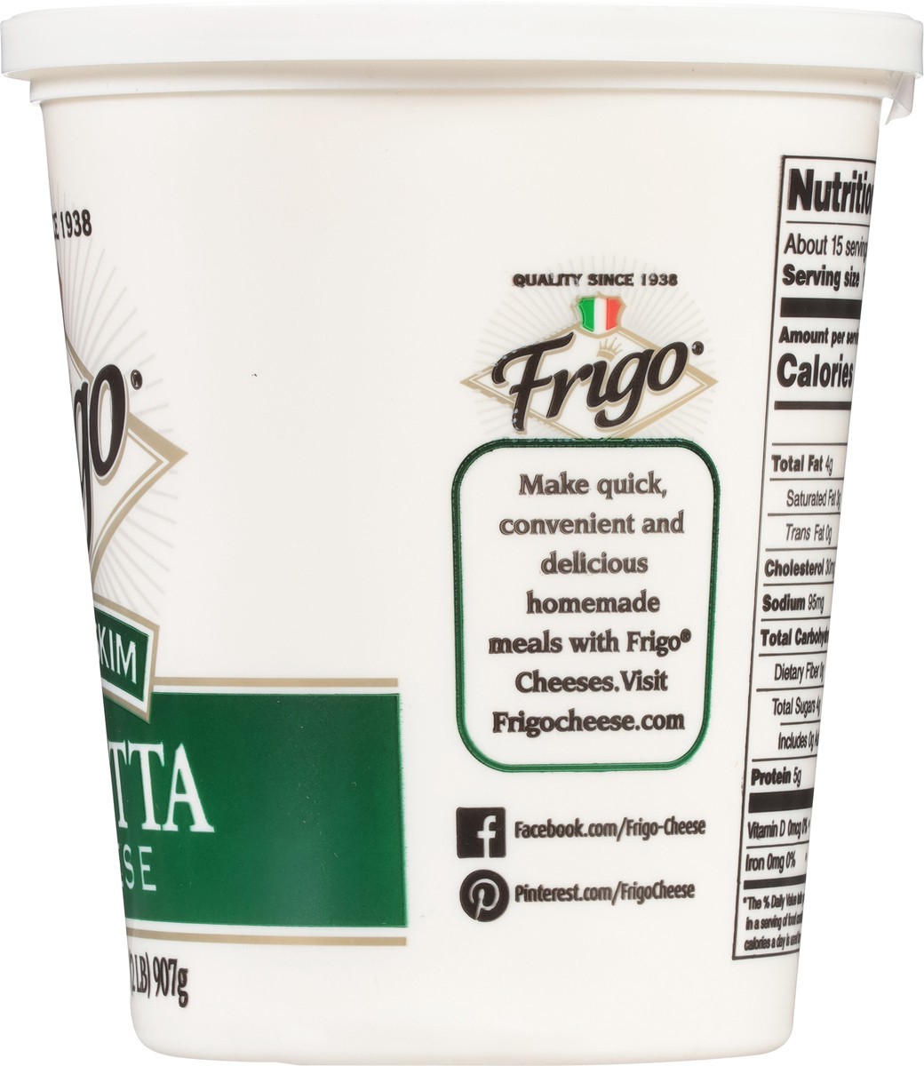 slide 4 of 12, Frigo Part-Skim Ricotta Cheese 32 oz, 32 oz