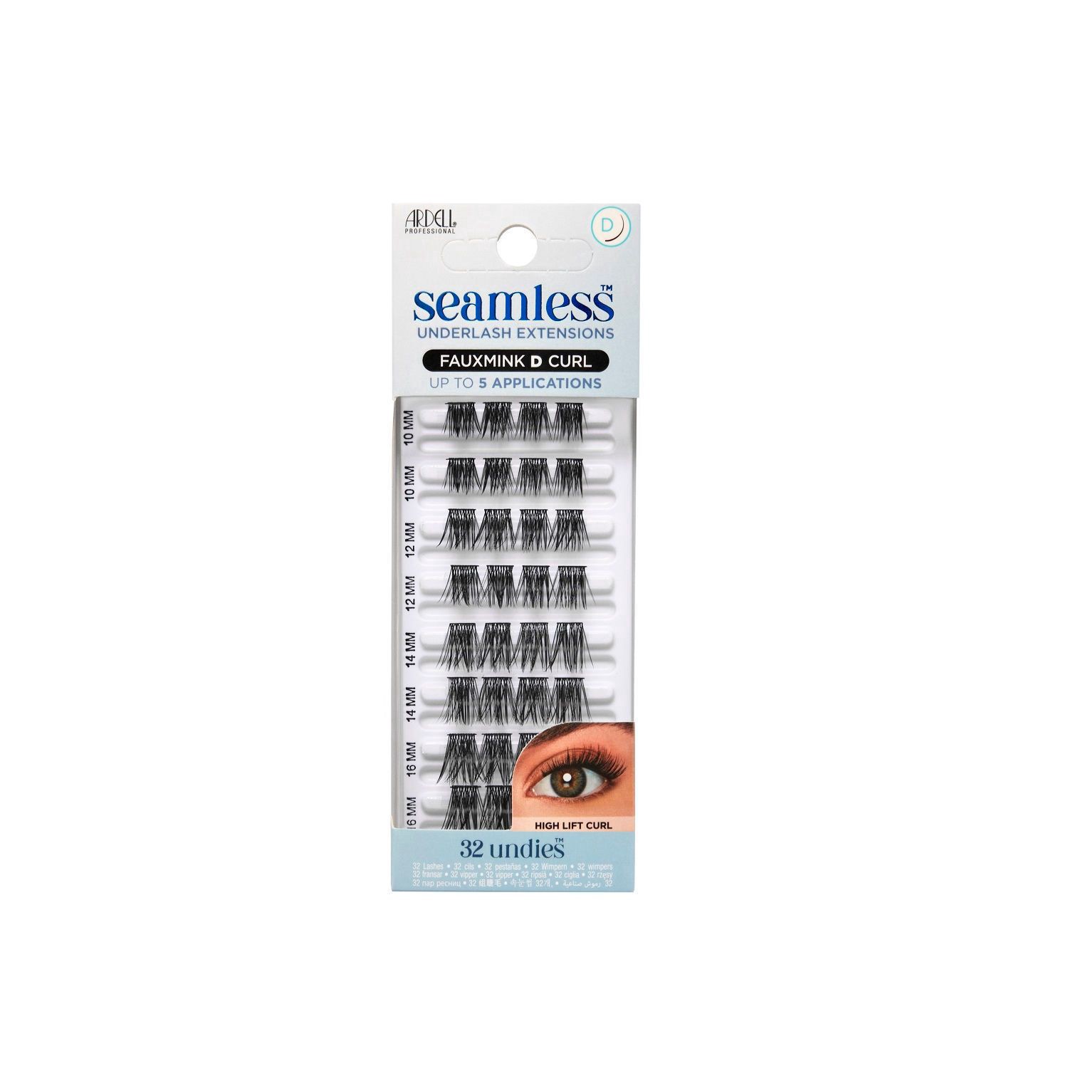 slide 1 of 1, ARDELL Seamless Fauxmink D Curl 32 Ct, 32 ct