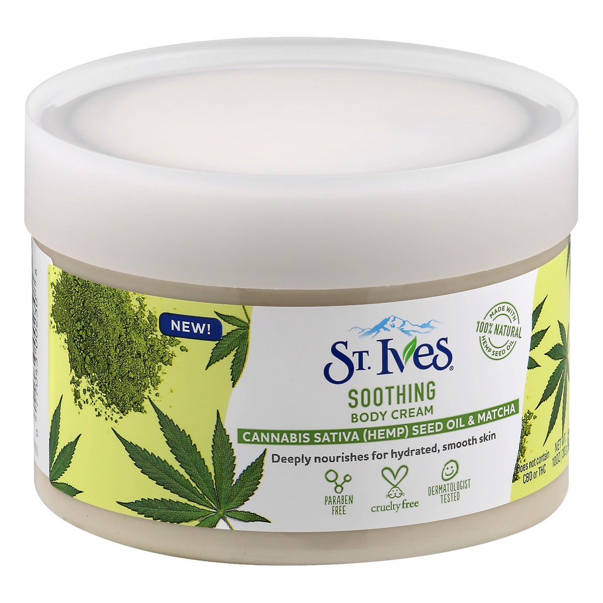 slide 6 of 9, St. Ives Hand & Body Cream Cannabis Sativa (Hemp) Seed Oil & Matcha, 10 oz, 10 oz