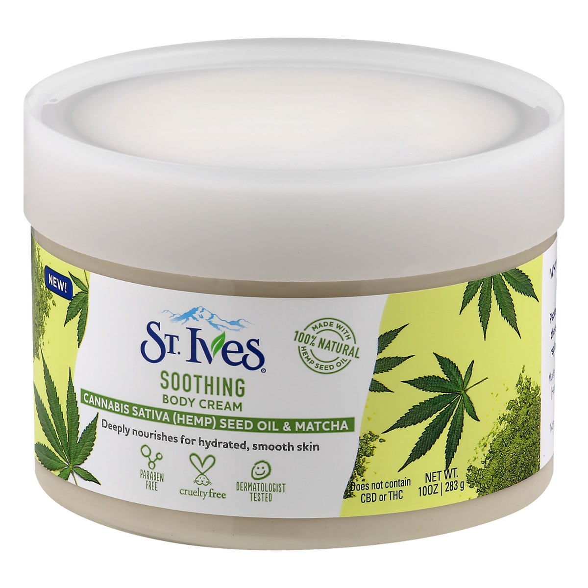 slide 2 of 9, St. Ives Hand & Body Cream Cannabis Sativa (Hemp) Seed Oil & Matcha, 10 oz, 10 oz