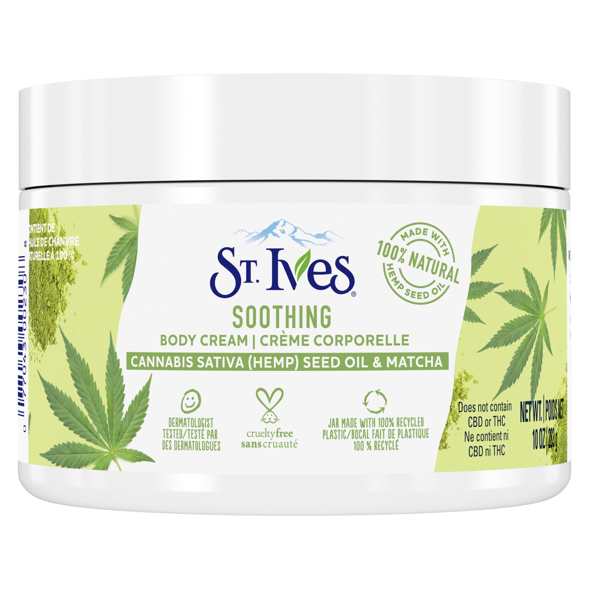 slide 1 of 9, St. Ives Hand & Body Cream Cannabis Sativa (Hemp) Seed Oil & Matcha, 10 oz, 10 oz