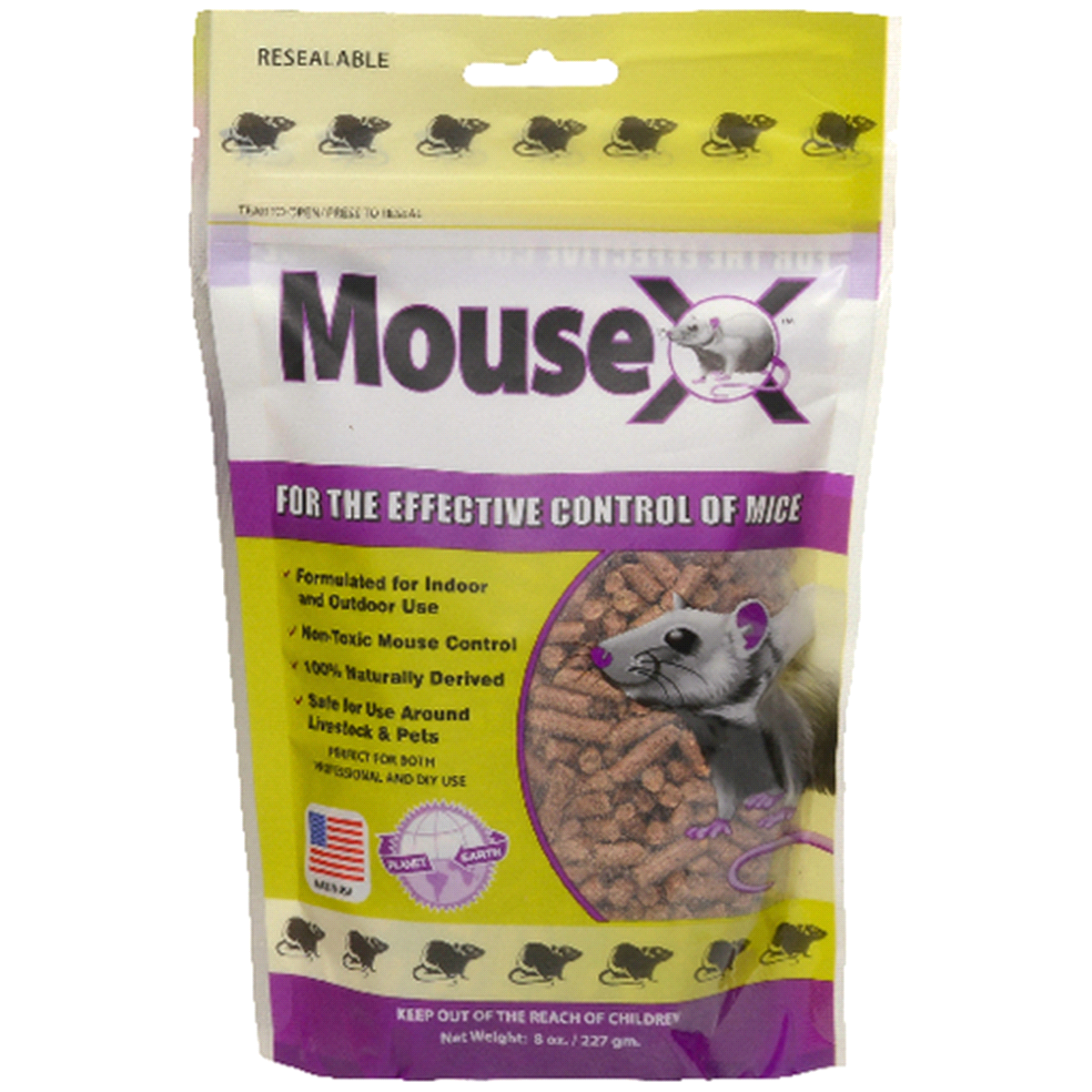slide 1 of 1, Mouse X MouseX All-Natural Non-Toxic Mouse Killer Pellets, 8 oz