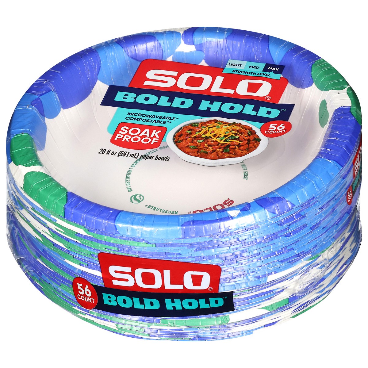 slide 4 of 4, Solo Bold Hold Max Strength Paper Plates 56 ea, 56 ct