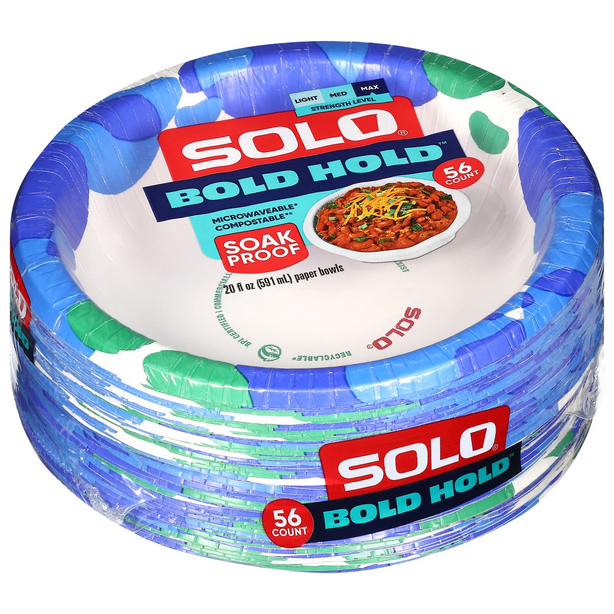 slide 3 of 4, Solo Bold Hold Max Strength Paper Plates 56 ea, 56 ct