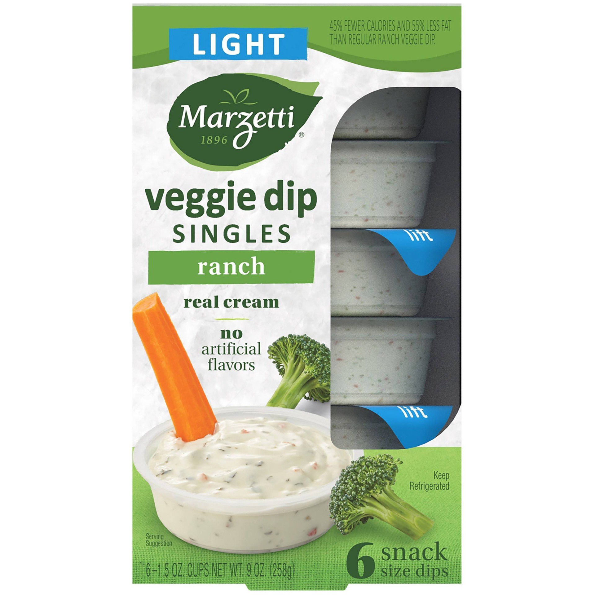 slide 1 of 1, Marzetti Veggie Dip Light Ranch, 6 ct; 1.5 oz