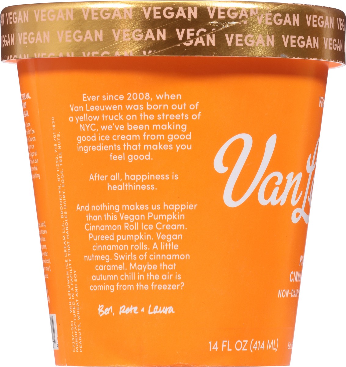 slide 6 of 9, Van Leeuwen Non-Dairy Pumpkin Cinnamon Roll Frozen Dessert 14 fl oz, 14 fl oz