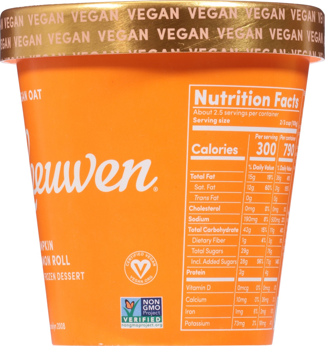 slide 3 of 9, Van Leeuwen Non-Dairy Pumpkin Cinnamon Roll Frozen Dessert 14 fl oz, 14 fl oz