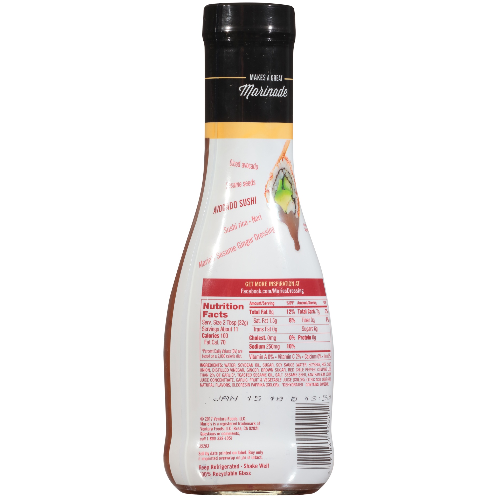 slide 6 of 8, Marie's Maries Sesame Ginger Dressing, 11.5 fl oz