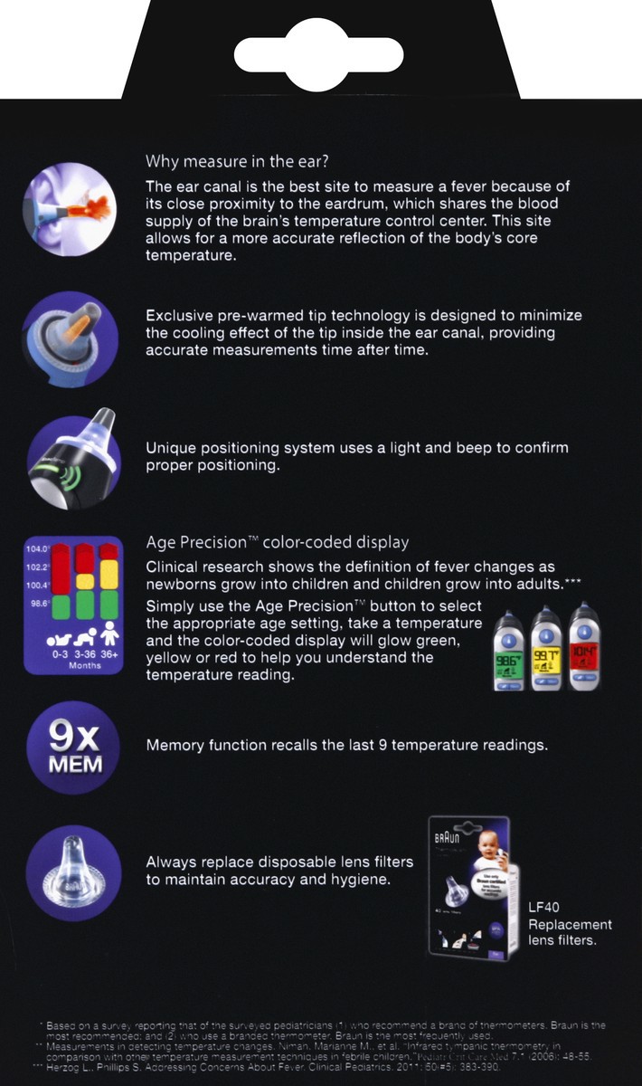 slide 5 of 8, Braun Ear Thermometer 1 ea, 1 ct