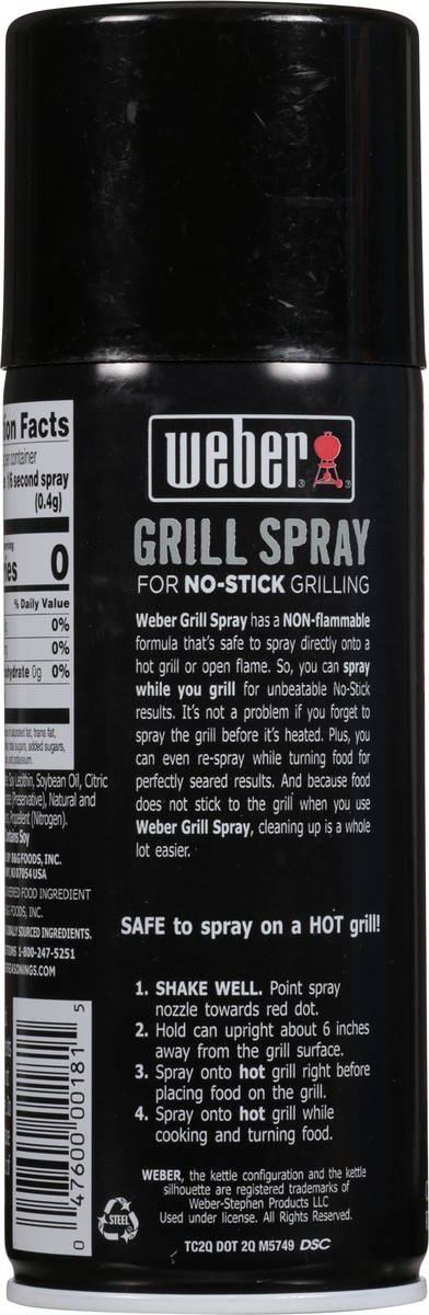 slide 5 of 8, Weber Grill Spray for No-Stick Grilling 6 oz, 6 oz