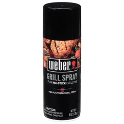 Weber Grill Spray For No-Stick Grilling, Non-Flammable, Non Stick Cooking Spray, 6 oz