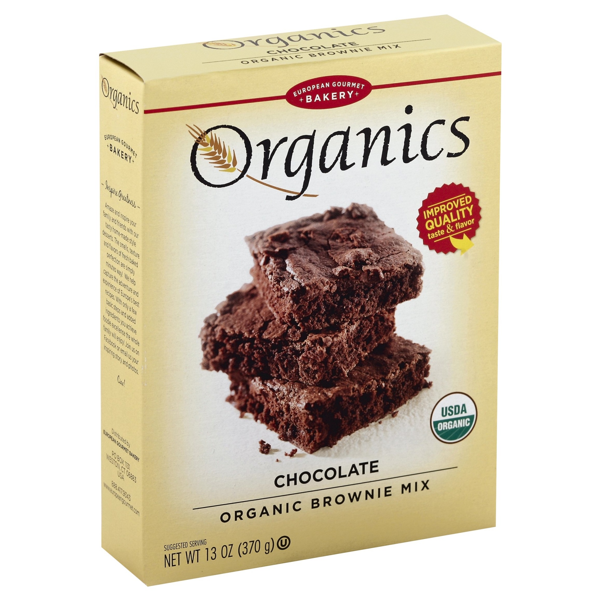 slide 1 of 1, European Gourmet Bakery Mix Brownie Chocolate Organic, 13 oz