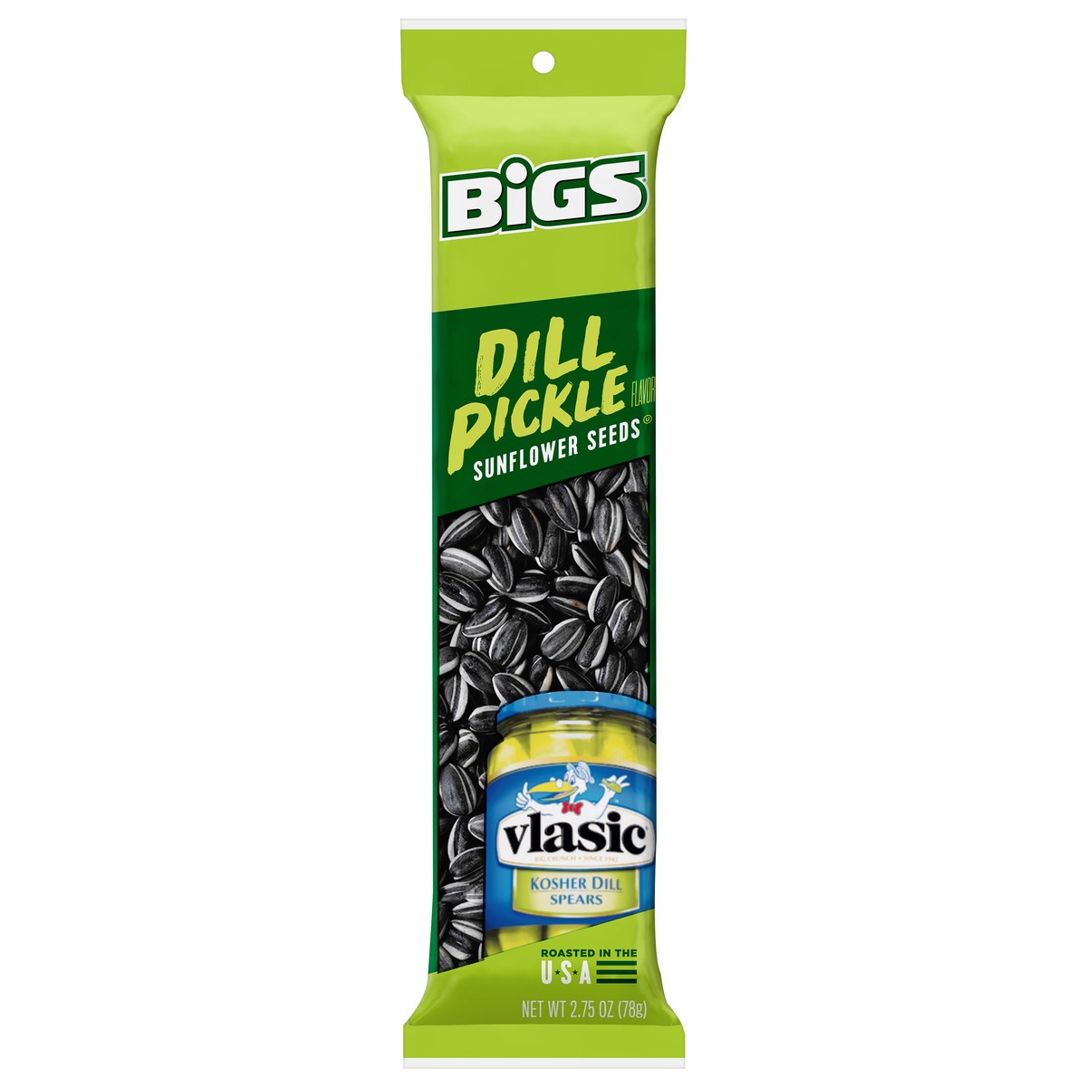 slide 1 of 5, BIGS Vlasic Dill Pickle Sunflower Seeds, Keto Friendly Snack, Low Carb Lifestyle, 2.75-oz. Bag, 2.75 oz