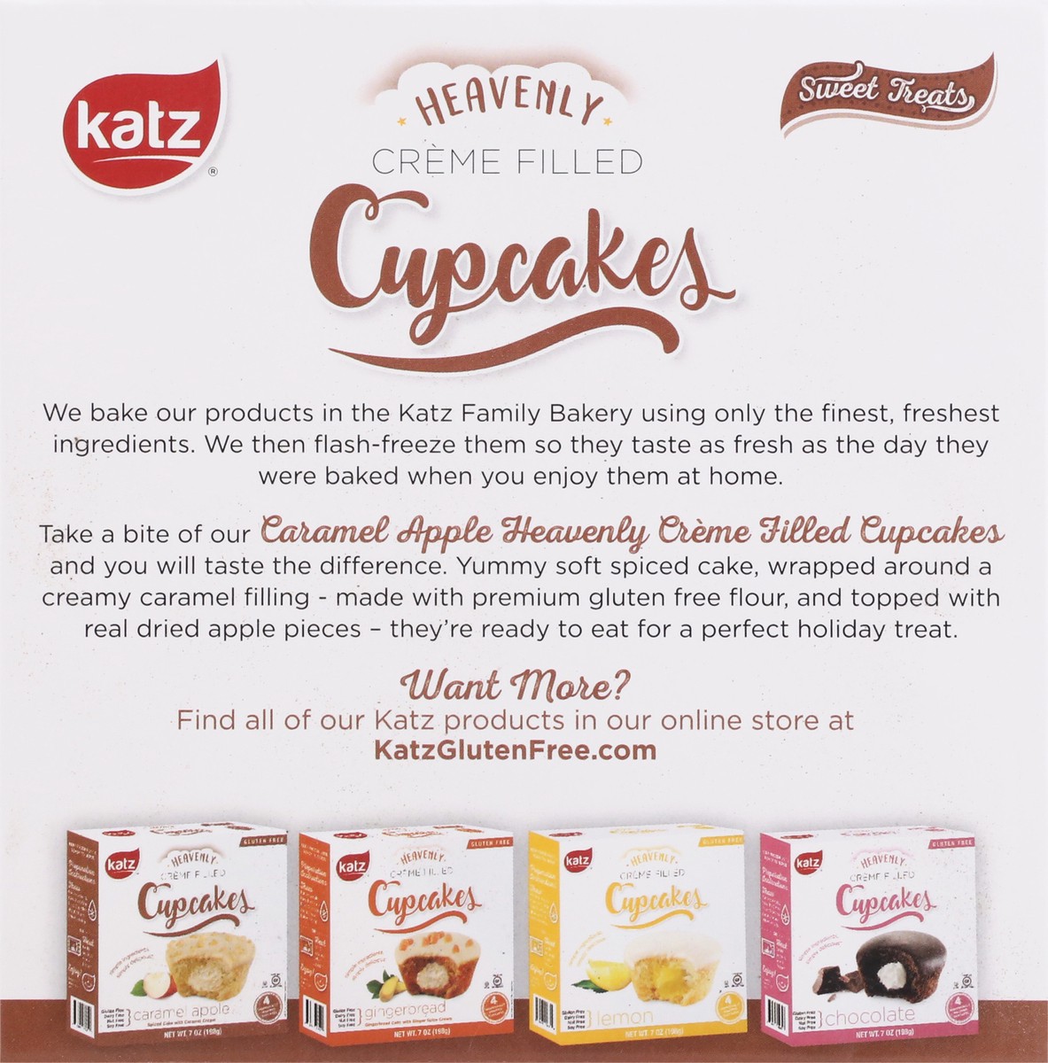 slide 11 of 12, Katz Creme Filled Caramel Apple Cupcakes 4 ea,