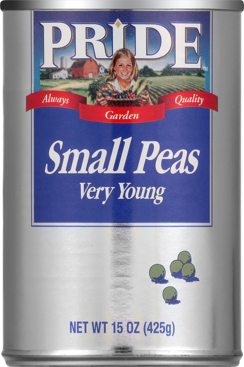 slide 1 of 12, Pride Small Peas, 15 oz