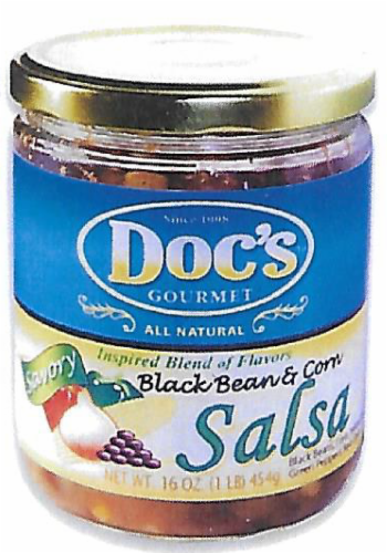 slide 1 of 1, Doc's Gourmet Black Bean Corn Salsa, 16 oz