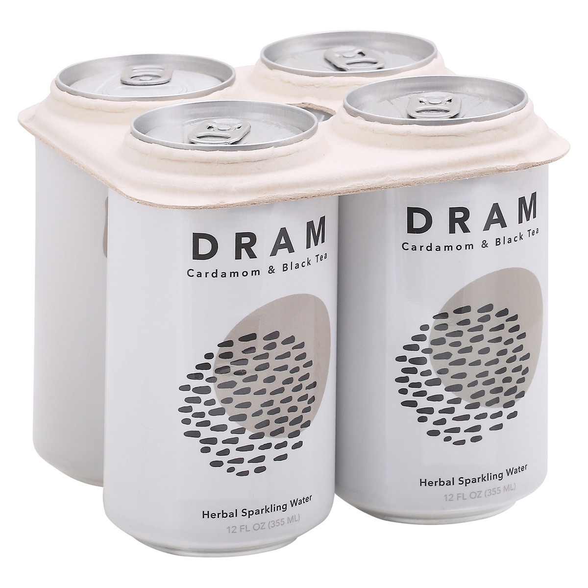 slide 4 of 9, Dram Apothecary Cardamom & Black Tea Herbal Sparkling Water- 4 ct, 4 ct