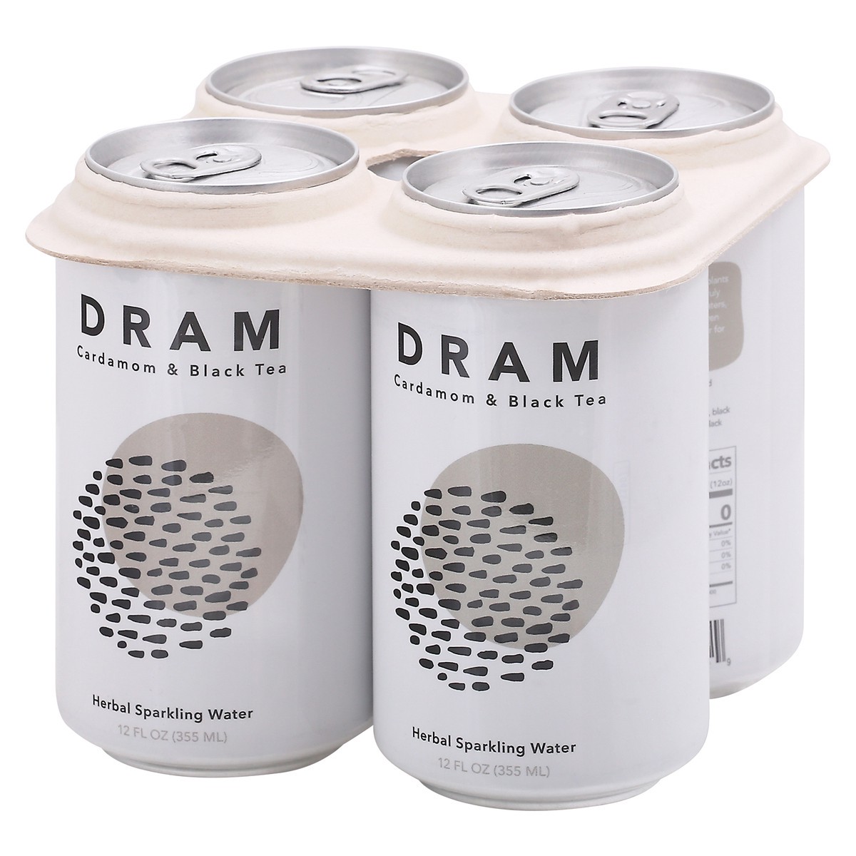 slide 9 of 9, Dram Apothecary Cardamom & Black Tea Herbal Sparkling Water- 4 ct, 4 ct