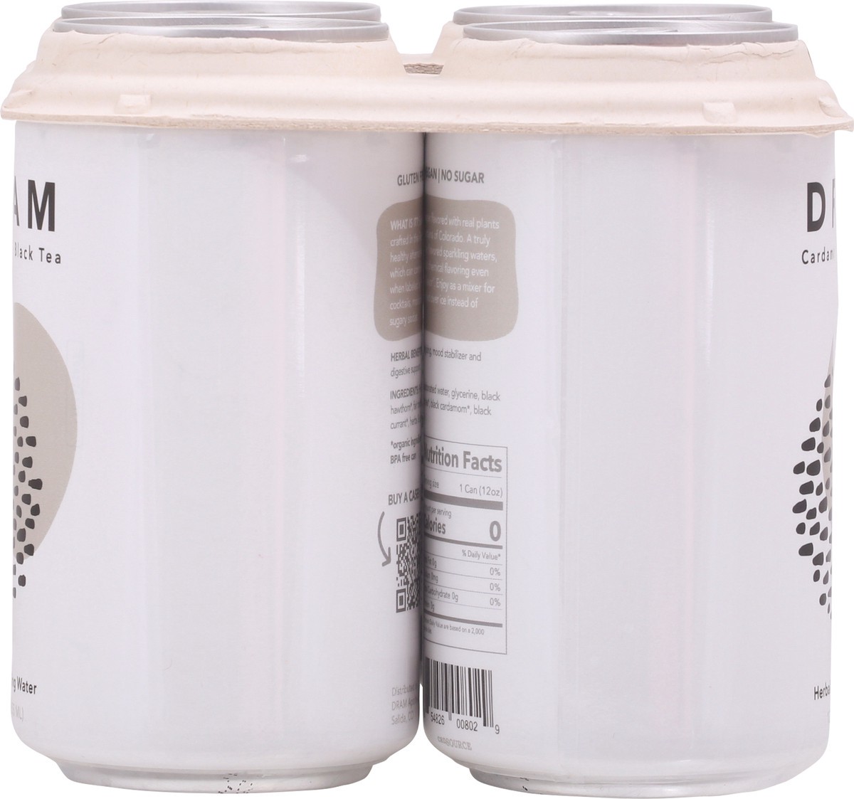 slide 2 of 9, Dram Apothecary Cardamom & Black Tea Herbal Sparkling Water- 4 ct, 4 ct