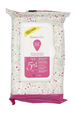 slide 1 of 1, Prestige Brands, Inc. Summers Eve Simply Sensitive Cleansing Cloths, 40 ct