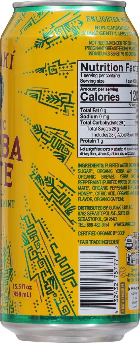 slide 4 of 9, Guayaki Organic Enlighten Mint Yerba Mate - 15.50 fl oz, 15.50 fl oz