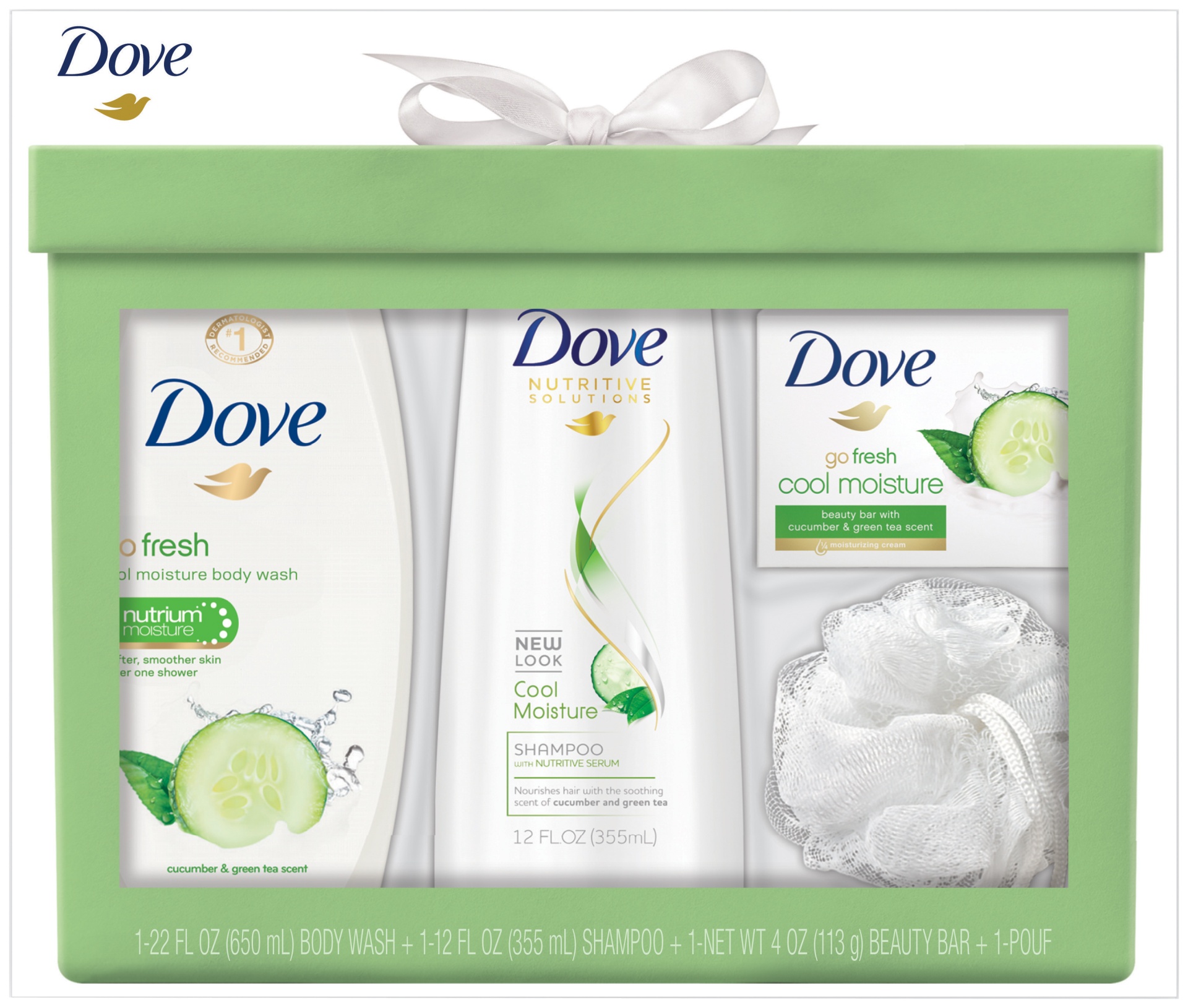 slide 2 of 2, Dove Go Fresh Cool Moisture Gift Pack, 3 Ct, 1 ct